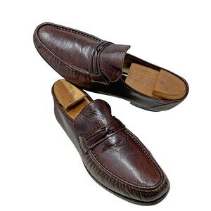 Soldini 396096 Chocolate Leather Dress Loafers Made in Italy‎